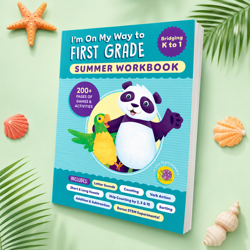 I’m On My Way to First Grade Summer Workbook – 200+ Pages of Games & Activities