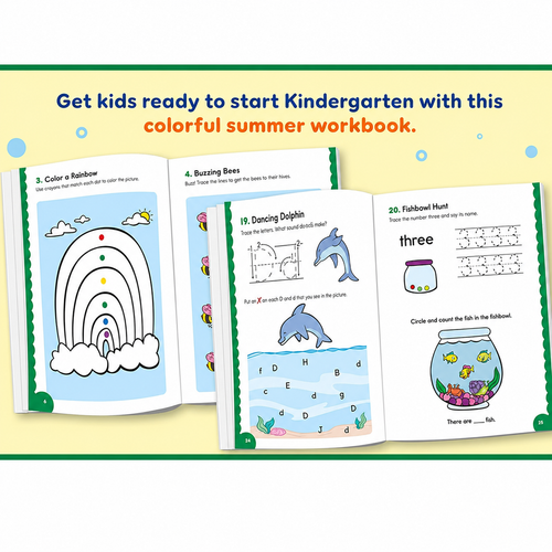 I'm On My Way to Kindergarten Summer Workbook – 200+ Activities, Ages 4-8