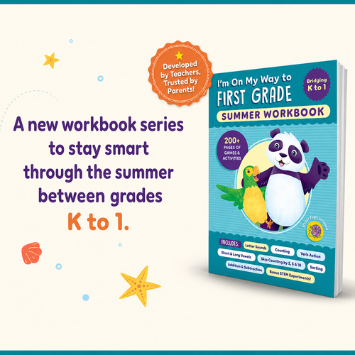 I’m On My Way to First Grade Summer Workbook – 200+ Pages of Games & Activities