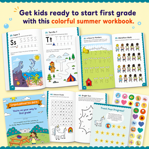 I’m On My Way to First Grade Summer Workbook – 200+ Pages of Games & Activities
