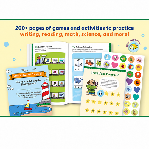 I'm On My Way to Kindergarten Summer Workbook – 200+ Activities, Ages 4-8